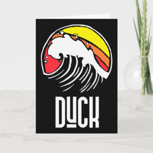 Duck Carolina Vintage 80s Retro Surfing Beach Wave Card