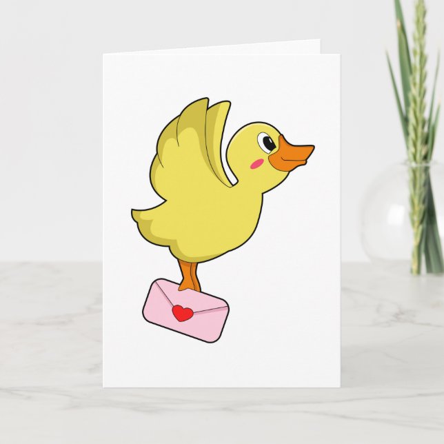 Duck Carrier pigeon Letter Card (Front)