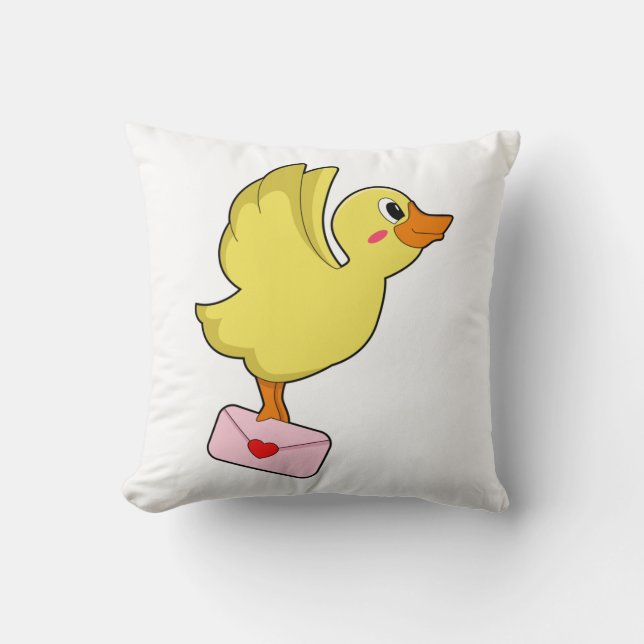 Duck Carrier pigeon Letter Cushion (Front)
