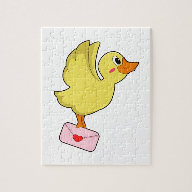 Duck Carrier pigeon Letter Jigsaw Puzzle (Vertical)