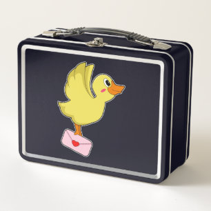 Duck Carrier pigeon Letter Metal Lunch Box