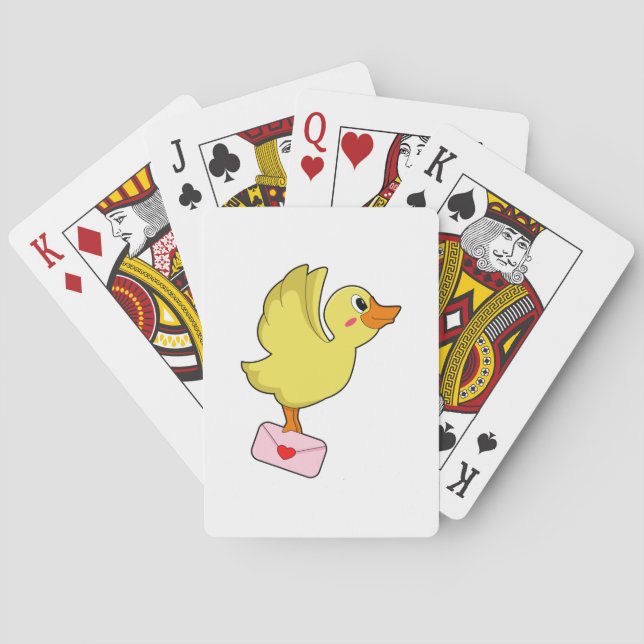 Duck Carrier pigeon Letter Playing Cards (Back)