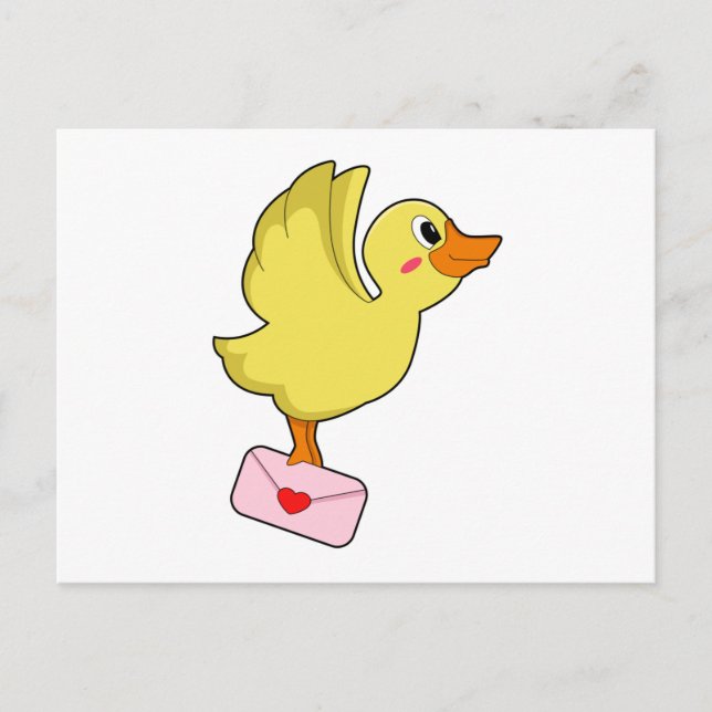 Duck Carrier pigeon Letter Postcard (Front)