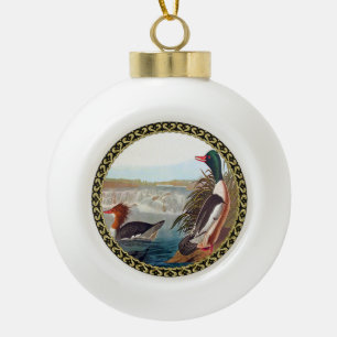 Duck Ceramic Ball Christmas Ornament