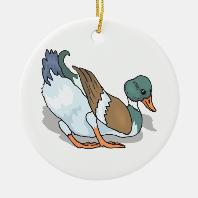 Duck Ceramic Tree Decoration (Front)