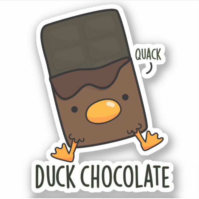 Duck Chocolate Funny Dark Chocolate Pun  (Front)