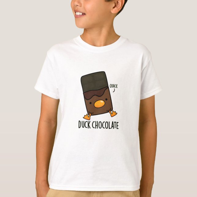Duck Chocolate Funny Dark Chocolate Pun  T-Shirt (Front)