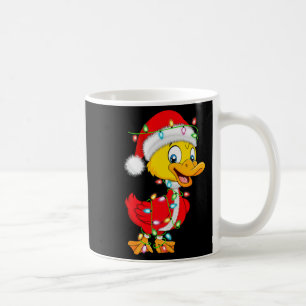 Duck Christmas Lights Santa Costume Cute Animal Xm Coffee Mug
