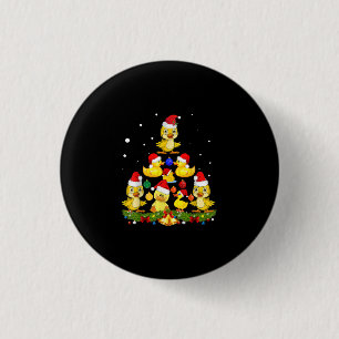 Duck Christmas Tree 3 Cm Round Badge