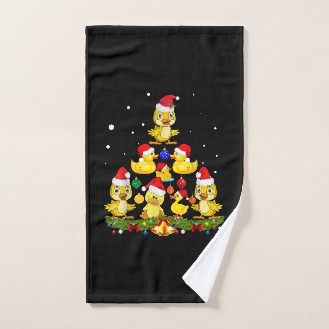 Duck Christmas Tree Hand Towel (Hand Towel)
