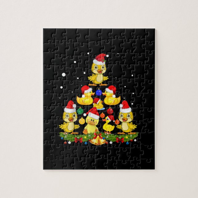 Duck Christmas Tree Jigsaw Puzzle (Vertical)