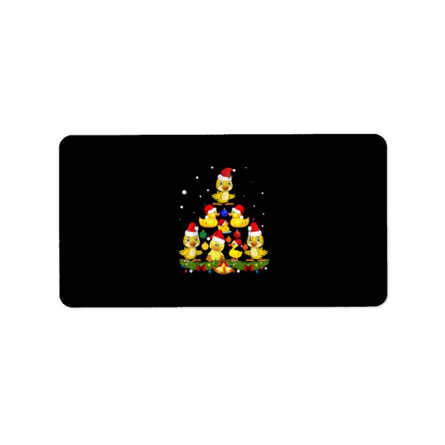 Duck Christmas Tree Label (Front)