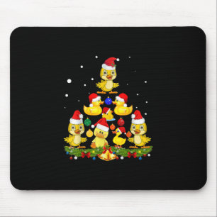 Duck Christmas Tree Mouse Pad