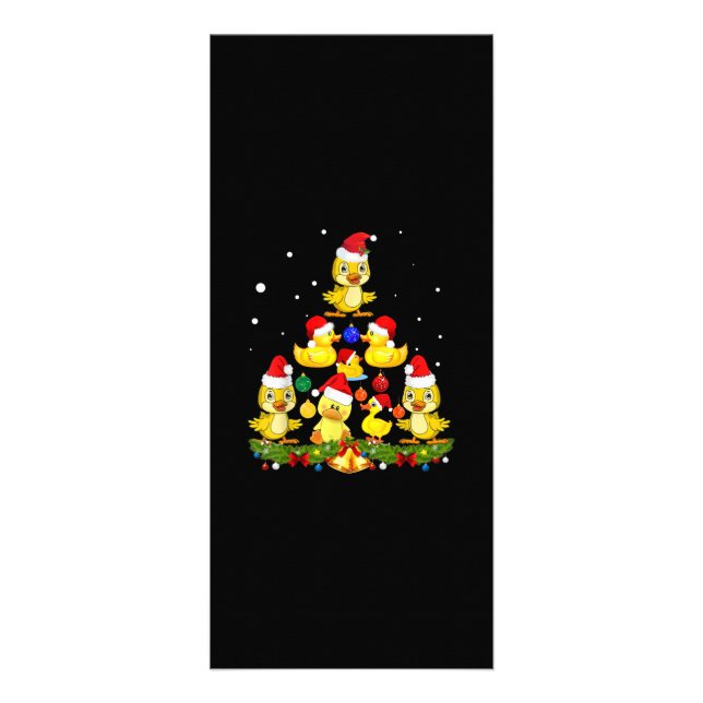 Duck Christmas Tree Rack Card (Front)