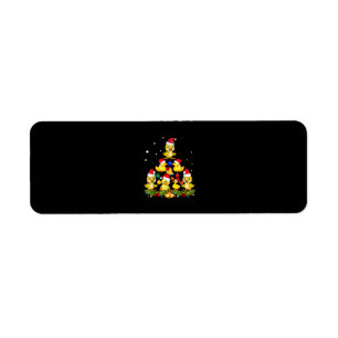 Duck Christmas Tree Return Address Label
