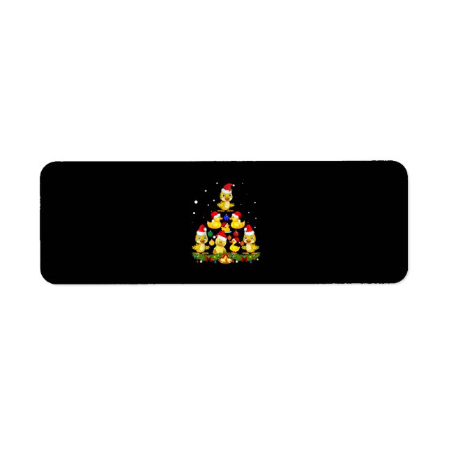 Duck Christmas Tree Return Address Label (Front)