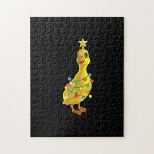 Duck Christmas Tree T Lights Decor Star Gift Xmas Jigsaw Puzzle