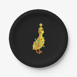 Duck Christmas Tree T Lights Decor Star Gift Xmas Paper Plate