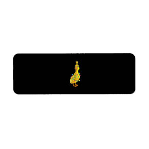 Duck Christmas Tree T Lights Decor Star Gift Xmas Return Address Label
