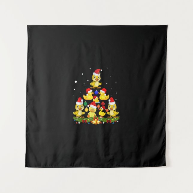 Duck Christmas Tree Tapestry (Front)