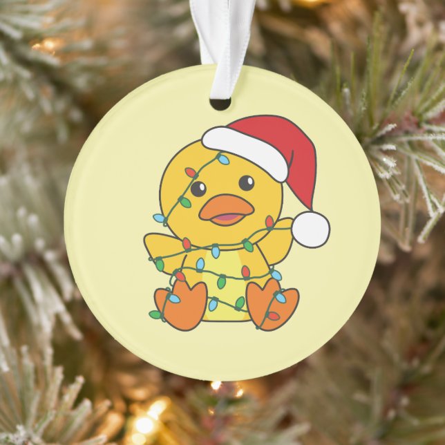 Duck Christmas Winter Animals Holiday Duck Ornament (Tree)