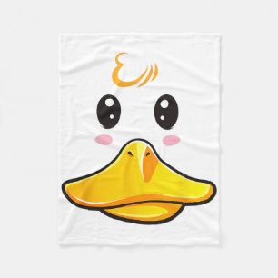 Duck Costume Cute Rubber Ducky Face Halloween  Fleece Blanket