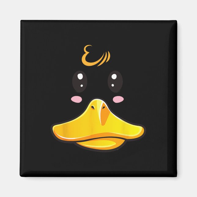 Duck Costume Cute Rubber Ducky Face Halloween  Magnet (Front)