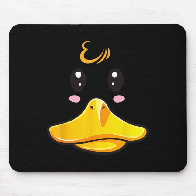 Duck Costume Cute Rubber Ducky Face Halloween  Mouse Pad (Front)