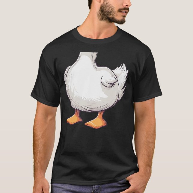 Duck Costume Halloween Adult Duck Face Costume Fun T-Shirt (Front)