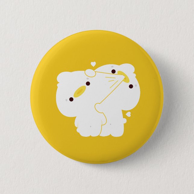 Duck Couple 6 Cm Round Badge (Front)