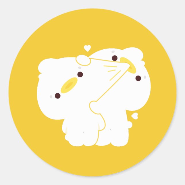 Duck Couple Classic Round Sticker (Front)