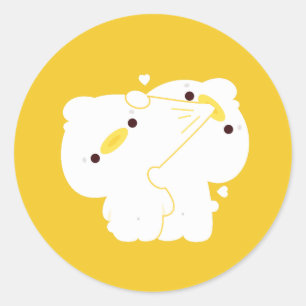 Duck Couple Classic Round Sticker