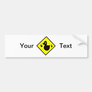 Duck Crossing Sign Bumper Sticker