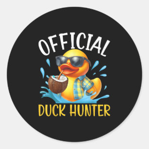 Duck Cruise Boat Shirt Funny Rubber Duck Hunting S Classic Round Sticker