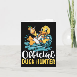 Duck Cruise Boat Tee Funny Rubber Duck Hunting Squ Card