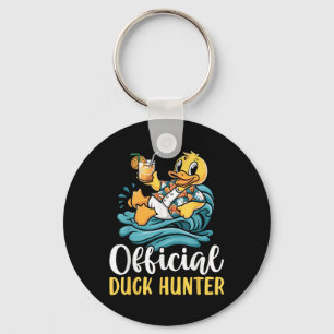 Duck Cruise Boat Tee Funny Rubber Duck Hunting Squ Key Ring