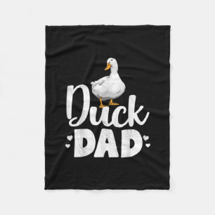 Duck Dad Funny Water Ducklings Farmer Gifts Fleece Blanket