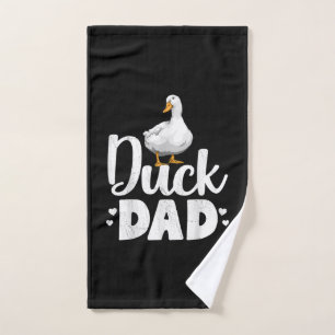 Duck Dad Funny Water Ducklings Farmer Gifts Hand Towel