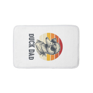 Duck Dad Vintage Duck Sunglasses Vector Shirt Desi Bath Mat