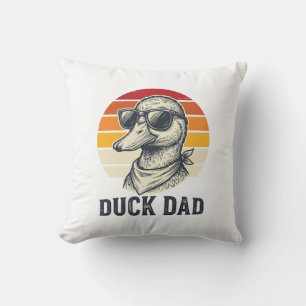 Duck Dad Vintage Duck Sunglasses Vector Shirt Desi Cushion