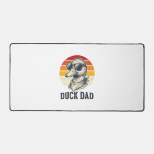 Duck Dad Vintage Duck Sunglasses Vector Shirt Desi Desk Mat