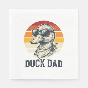 Duck Dad Vintage Duck Sunglasses Vector Shirt Desi Napkin