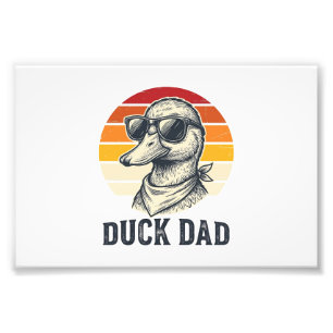 Duck Dad Vintage Duck Sunglasses Vector Shirt Desi Photo Print