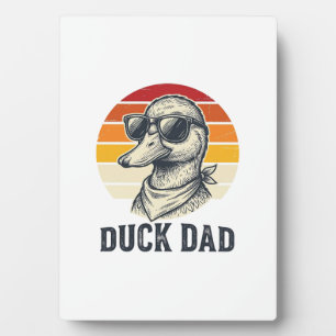 Duck Dad Vintage Duck Sunglasses Vector Shirt Desi Plaque