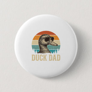 Duck Dad Vintage Engraving Retro Sunset Shirt Desi 6 Cm Round Badge