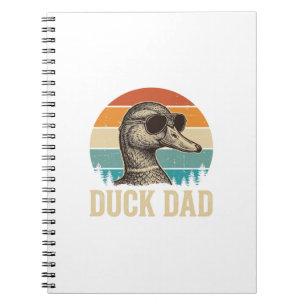 Duck Dad Vintage Engraving Retro Sunset Shirt Desi Notebook