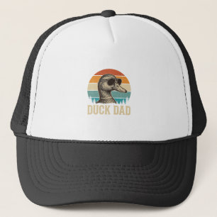 Duck Dad Vintage Engraving Retro Sunset Shirt Desi Trucker Hat