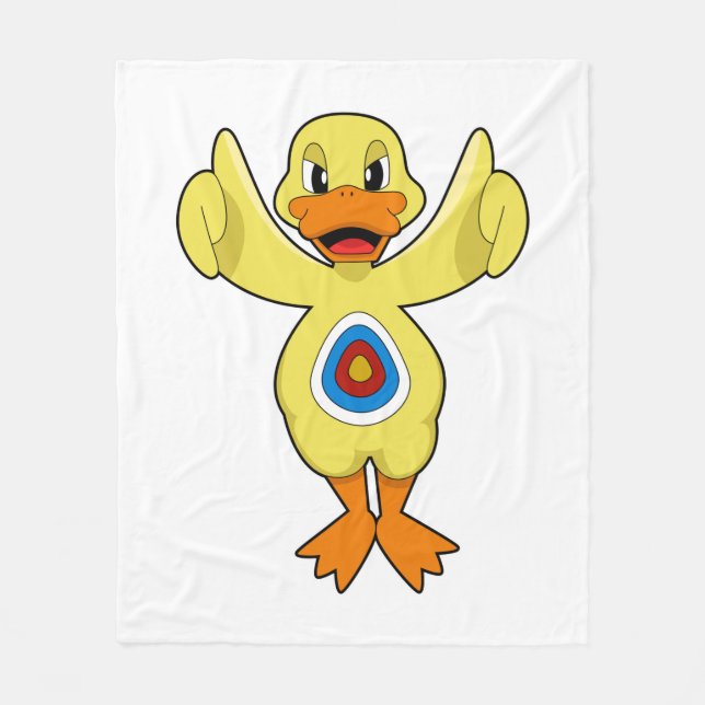 Duck Darts Bullseye Fleece Blanket (Front)