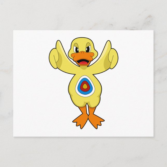 Duck Darts Bullseye Postcard (Front)
