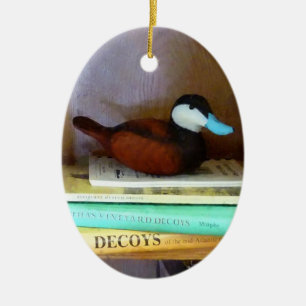 Duck Decoy On Bookshelf Ceramic Tree Decoration
